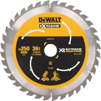 Pânză de ferăstrău DeWALT (ideal pentru ferăstrău FLEXVOLT) 250 x 30 mm, 36 dinți DT99572