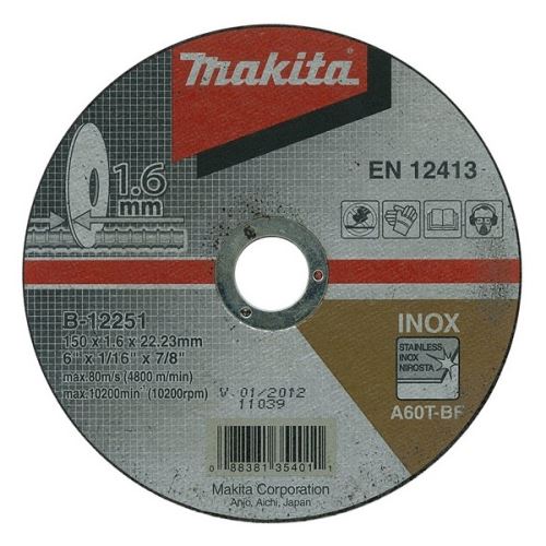 Disc de tăiere MAKITA din oțel inoxidabil 115x1,6x22 mm B-45755