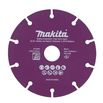 Disc de tăiere MAKITA oțel diamantat 125x1,3x22,23 mm B-53693