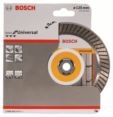 Disc de tăiere cu diamant BOSCH Best for Universal Turbo 125 x 22,23 x 2,2 x 12 mm 2608602672