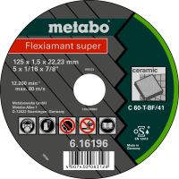 METABO Disc de tăiere - piatră-FLEXISUPER 125x1,0x22,2 616196000 METABO Disc de tăiere - piatră-FLEXISUPER 125x1,0x22,2 616196000