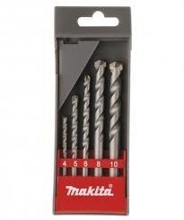 Set burghie pentru zidarie MAKITA 4x40/70 si 5x50/100 si 6x60/100 si 8x90/150 si 10x90/150, 5 buc D-05175