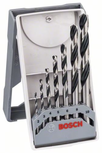 Set de burghie elicoidale BOSCH 7 piese HSS PointTeQ Mini X-Line 2608577347