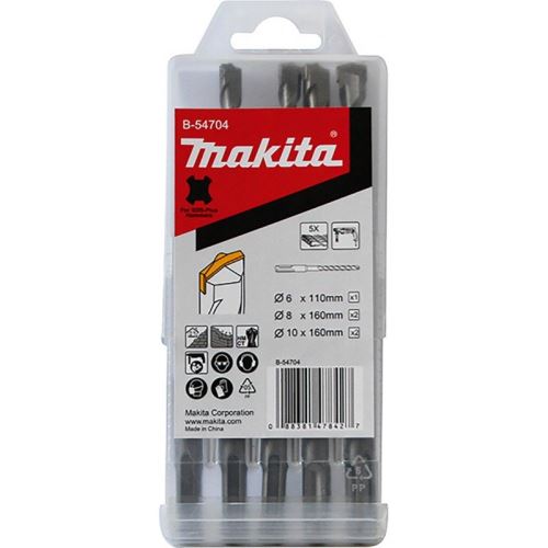 Set de găurit MAKITA SDS-Plus D 6;8;10 mm, 5 buc B-54704