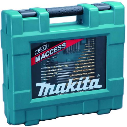 Set burghii si burghii MAKITA 200 buc in carcasa de plastic D-37194