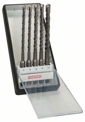 Set de găurit cu ciocan BOSCH din 5 piese Robust Line SDS-plus-5 Ø 6,6,8,8,10 x 165mm 2607019928