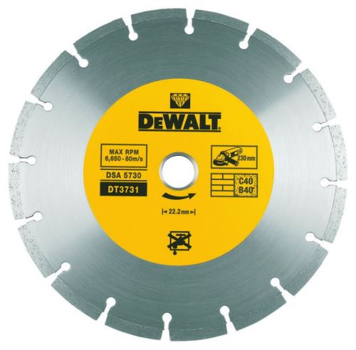 Disc de tăiat beton și cărămidă DeWALT DIA 115 x 22,2 mm DT3701