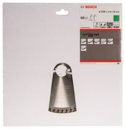 BOSCH Pânză de ferăstrău Optiline Wood 216 x 30 x 2,8 mm, 60 2608640642