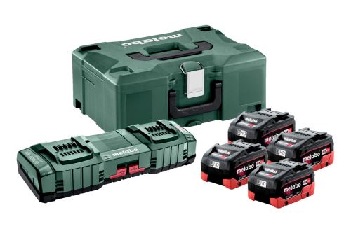 METABO Set de baza (incarcator + baterii) 18V / 4x LiHD 8.0 Ah + ASC 145 DUO + carcasa 685135000