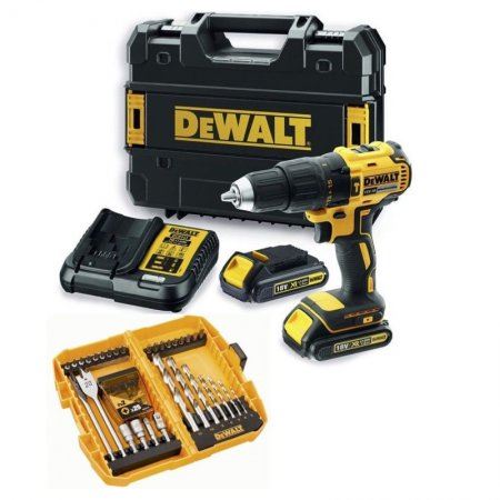 Mașină de găurit fără fir DeWALT, 18 V, 2 baterii LI-Ion/2,0 Ah DCD777D2K