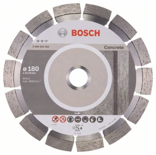 Disc de tăiere cu diamant BOSCH Expert pentru beton 180 x 22,23 x 2,4 x 12 mm 2608602558