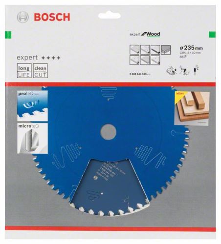 Pânză de ferăstrău BOSCH Expert pentru lemn 235 x 30 x 2,8 mm, 48 2608644065