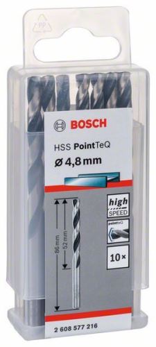 BOSCH Burghiu spiralat HSS PointTeQ 4,8 mm 2608577164