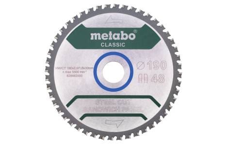 Pânză de ferăstrău METABO Classic 190 x 30 mm, 48 dinți 628682000