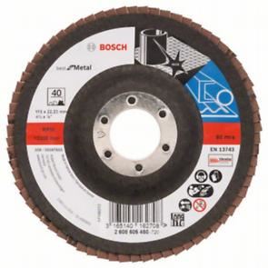 Disc abraziv cu clapete BOSCH X571, Best for Metal D = 115 mm; G = 40, refractat 2608605450