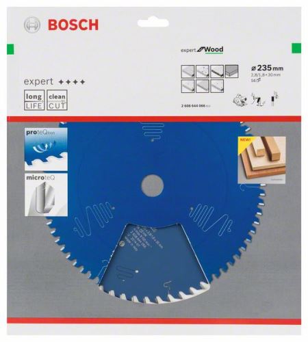 Pânză de ferăstrău BOSCH Expert pentru lemn 235 x 30 x 2,8 mm, 56 2608644066