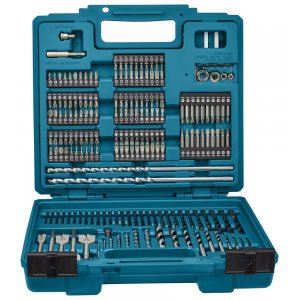 Set burghii si burghii MAKITA 256 buc in carcasa de plastic E-11689