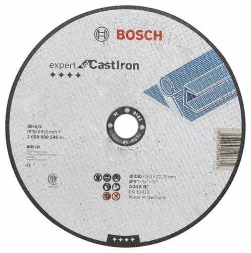 BOSCH Disc de tăiere drept Expert pentru Fontă AS 24 R BF, 230 mm, 3,0 mm 2608600546