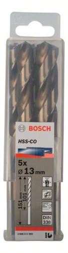 BOSCH Burghie pentru metal HSS-Co, DIN 338 13 x 101 x 151 mm (5 buc) 2608585905