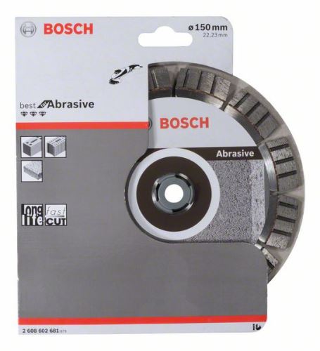 Disc de tăiere cu diamant BOSCH Best for abraziv 150 x 22,23 x 2,4 x 12 mm 2608602681