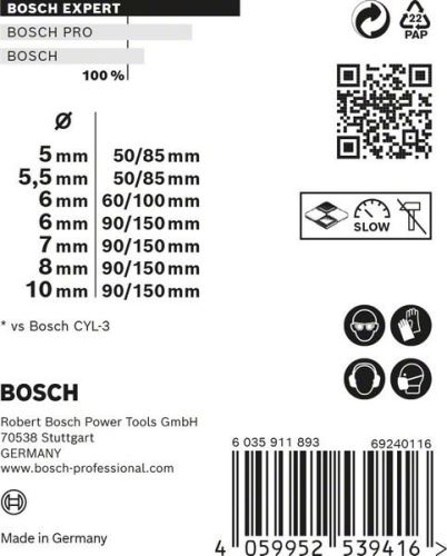 BOSCH EXPERT CYL-9 MultiConstruction 5/5.5/6/6/7/8/10 (7 buc) 2608900648