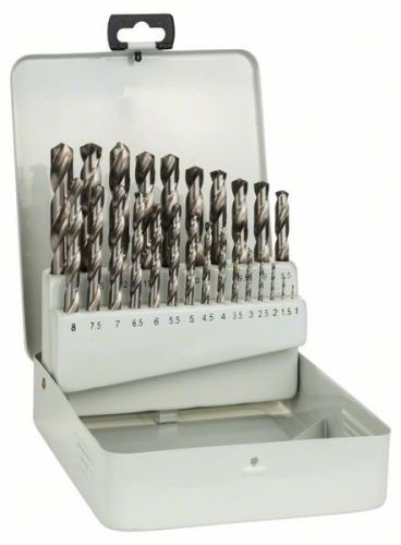 BOSCH Casetă metalică cu set de 25 bucăți metal HSS-G, DIN 338, 135° 1-13 mm, 135° 2607018727