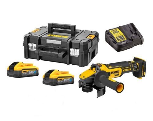 Polizor unghiular DEWALT 2-18V-5AH, acumulator Powerstack 125mm DCG409H2T