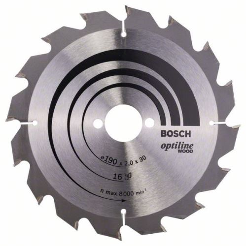 BOSCH Pânză de ferăstrău Optiline Wood 190 x 30 x 2,0 mm, 16 2608641184