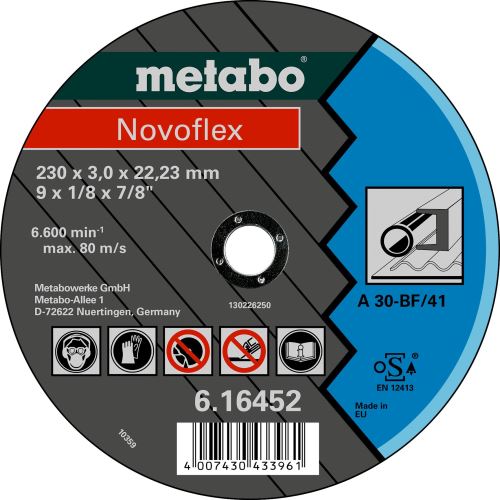 METABO Disc de tăiere - oțel-NOVOFLEX 180x3,0x22,2 mm drept 616450000