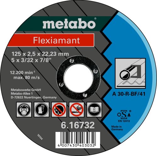 METABO Disc de tăiere - oțel - 125 x 2,5 x 22,2 mm 616732000