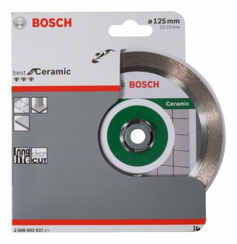 Disc de tăiere cu diamant BOSCH Best for Ceramic 125 x 22,23 x 1,8 x 10 mm 2608602631