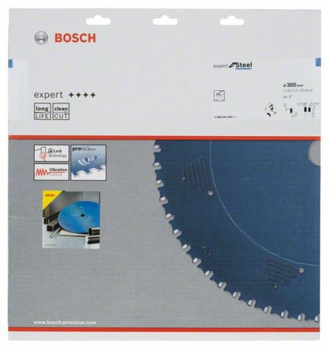 Pânză de ferăstrău circular BOSCH Expert pentru oțel 305 x 25,4 x 2,6 mm, 80 2608643061