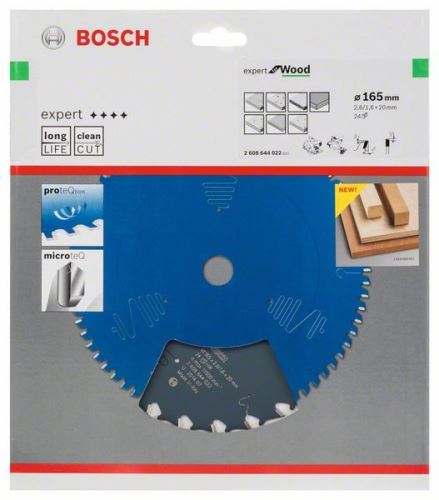 Pânză de ferăstrău BOSCH Expert pentru lemn 165 x 20 x 2,6 mm, 24 2608644022