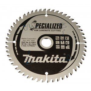 Pânză de ferăstrău laminat MAKITA SPECIALIZED 165x1,5x20 mm 52 dinți B-33831