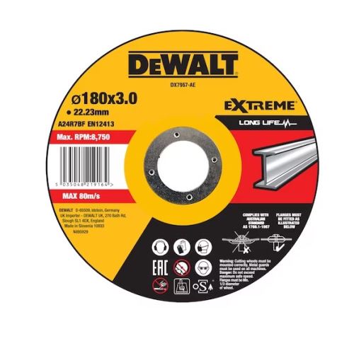 Disc de tăiat metal DeWALT 180 x 3 x 22,23 mm DX7967