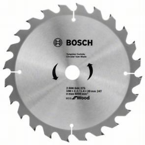 Pânză de ferăstrău BOSCH Eco pentru Lemn 190x2,2/1,4x20 24T 2608644375