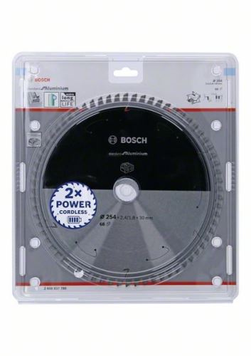 BOSCH Pânză de ferăstrău pentru ferăstrău cu acumulator; Standard pentru aluminiu 254x30x2.4/1.8x68T 2608837780