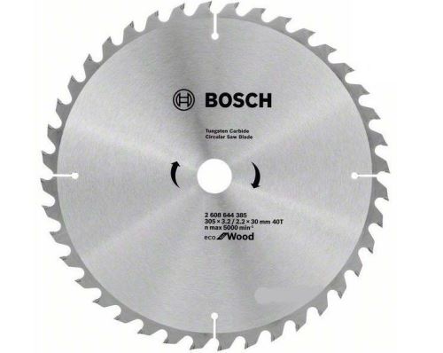 Pânză de ferăstrău BOSCH Eco pentru Lemn 305x3.2/2.2x30 40T 2608644385