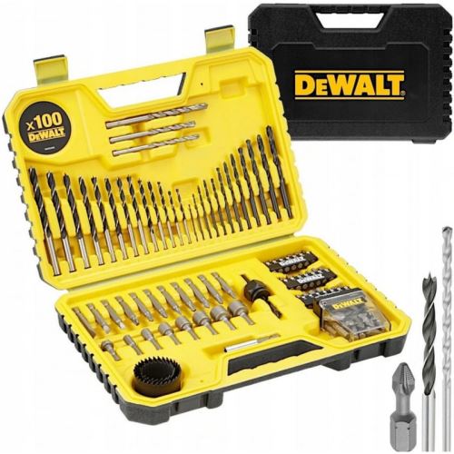 DeWALT Set burghiu și burghie în carcasă (100 buc) DT71563