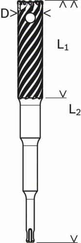 Dispozitiv de tăiat bară de armare BOSCH cu patru tăișuri, SDS-plus-9 20 x 120 x 300 mm 2608586996