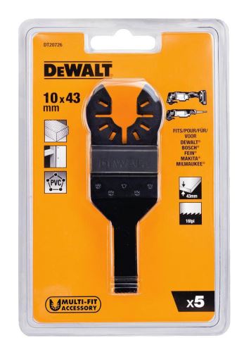 Pânze de ferăstrău DeWALT (5 buc) pentru detalii de tăiere 10 x 43 mm (5 x DT20706) DT20726