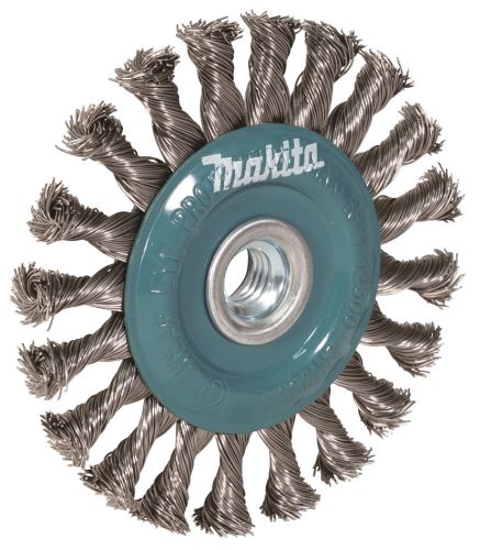 Perie disc MAKITA 125 mm, sârmă împletită din oțel inoxidabil 0,5 mm D-77540