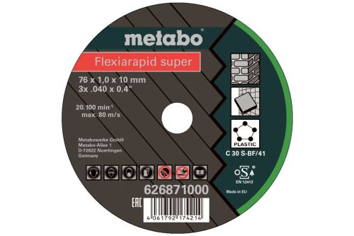 METABO Disc de tăiere, universal (5 buc) 76x1,0x10mm 626871000