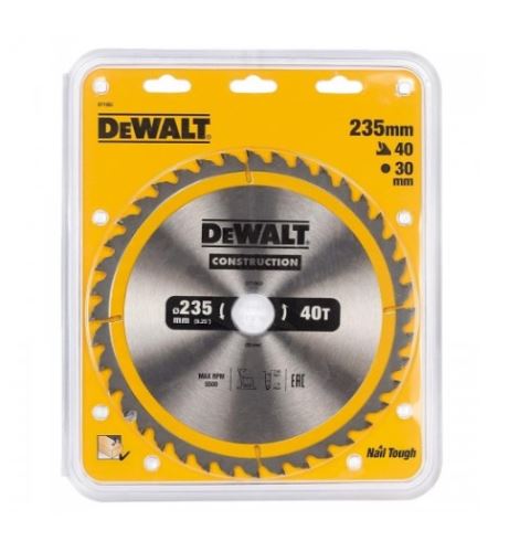 Pânză de ferăstrău DeWALT ATB 10° 235 x 30 mm, 40 dinți DT1955