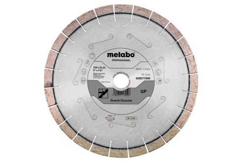 METABO Disc de tăiere diamant Dia-TS230x22,23 mm - GP, Granit, Professional 628577000