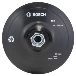 BOSCH Placă de șlefuit din cauciuc pentru polizoare unghiulare, Velcro, 125 mm D = 125 mm 2609256272