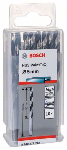 BOSCH Burghiu spiralat HSS PointTeQ 5,0 mm 2608577165