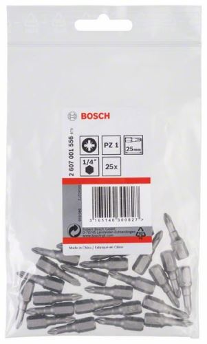 BOSCH Bit de șurubelniță extra dur Extra-Hart PZ 1, 25 mm (25 buc) 2607001556