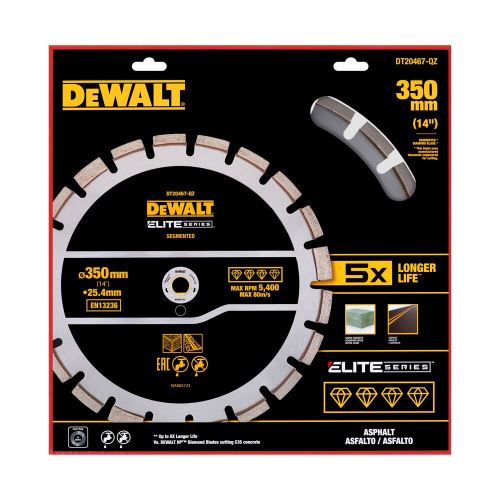 Disc de tăiere asfalt/beton DeWALT seria DIA ELITE 350 mm DT20467