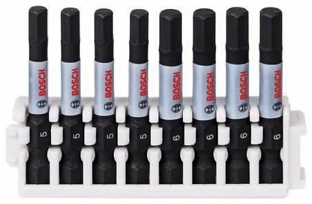 Set de șuruburi BOSCH Impact Control, 8 bucăți, 4×H5; 4×H6 2608522332